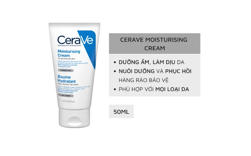 Kem dưỡng trắng da body Cerave Moisturizing Cream
